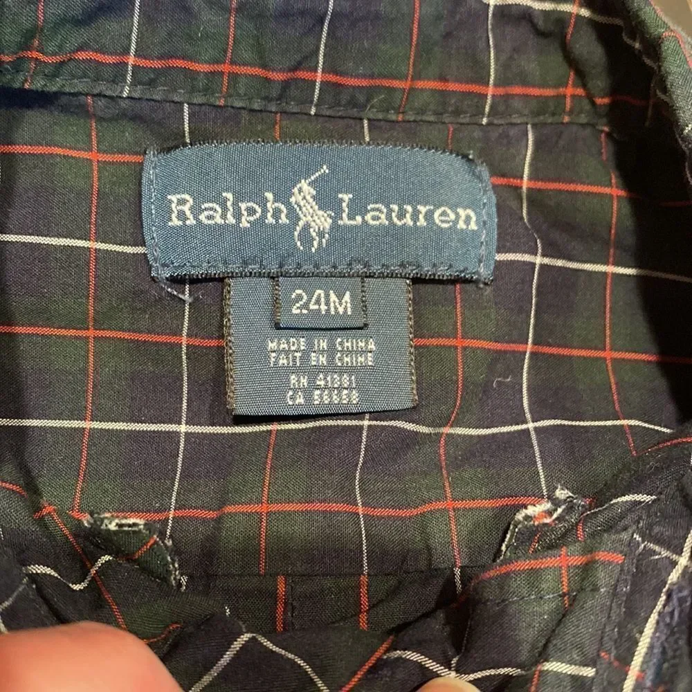 Ralph Lauren Button Down Plaid 24 mo